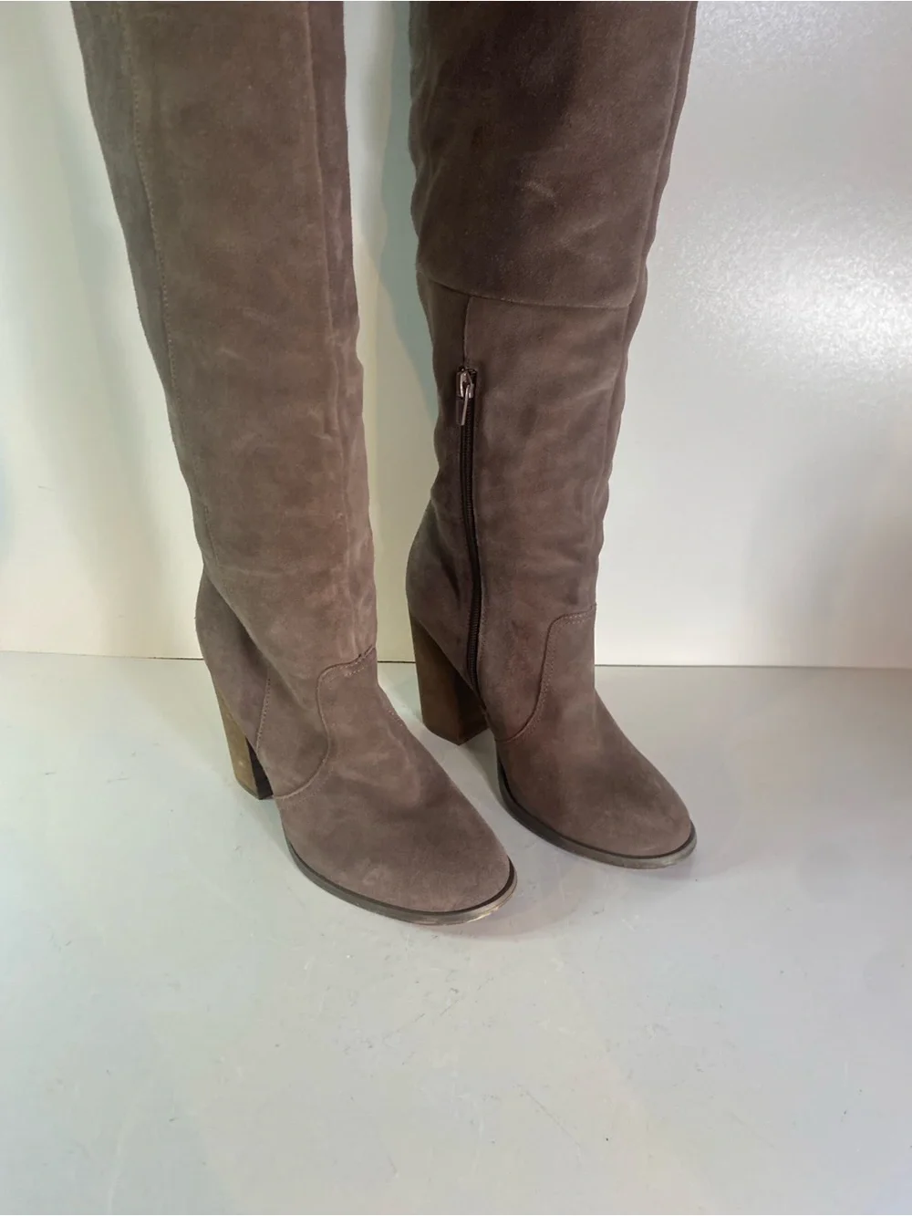 Carlos By Carlos Santana Tan Suede Over The Knee Boot Size 8M